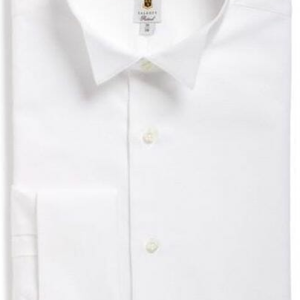 White Pleated Tuxedo Shirt