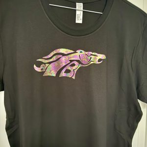 Bronco-head hologram logo tshirt