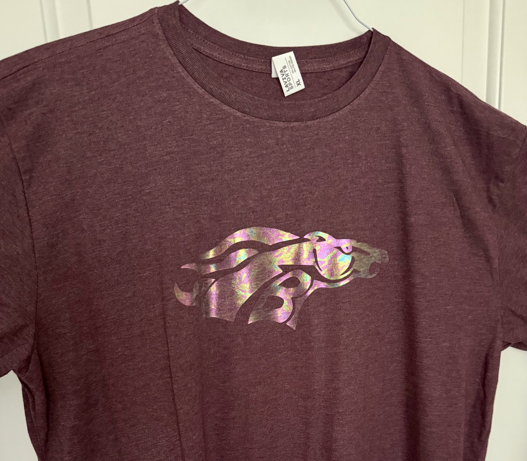 Bronco-head hologram logo tshirt - Image 2